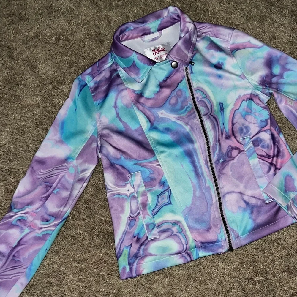 Justice jacket purple